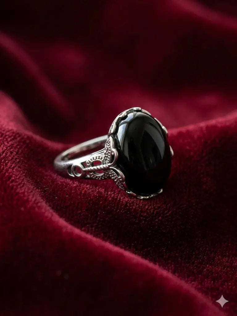 Handmade Natural Stone Gemstone Rings With Copper & Silver, Stone Size 12*16mm, Vin-New-Rin64